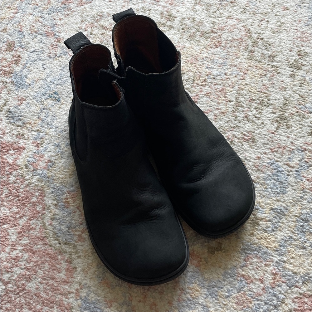 Black Leather barefoot boots